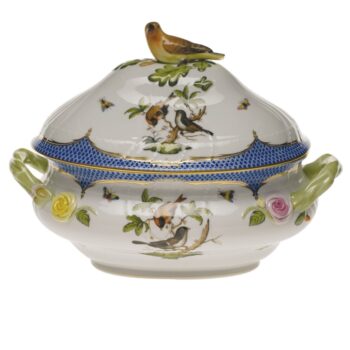 Soup tureen, bird knob - Rothschild Bird Blue
