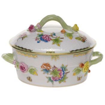 Vegetable dish, branch knob- Queen Victoria