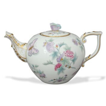 Teapot, butterfly knob - Royal Garden Flowers