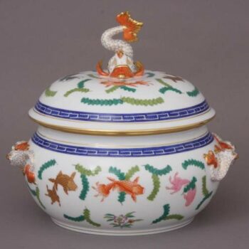 Soup tureen, dolphin knob - Chinese Fish