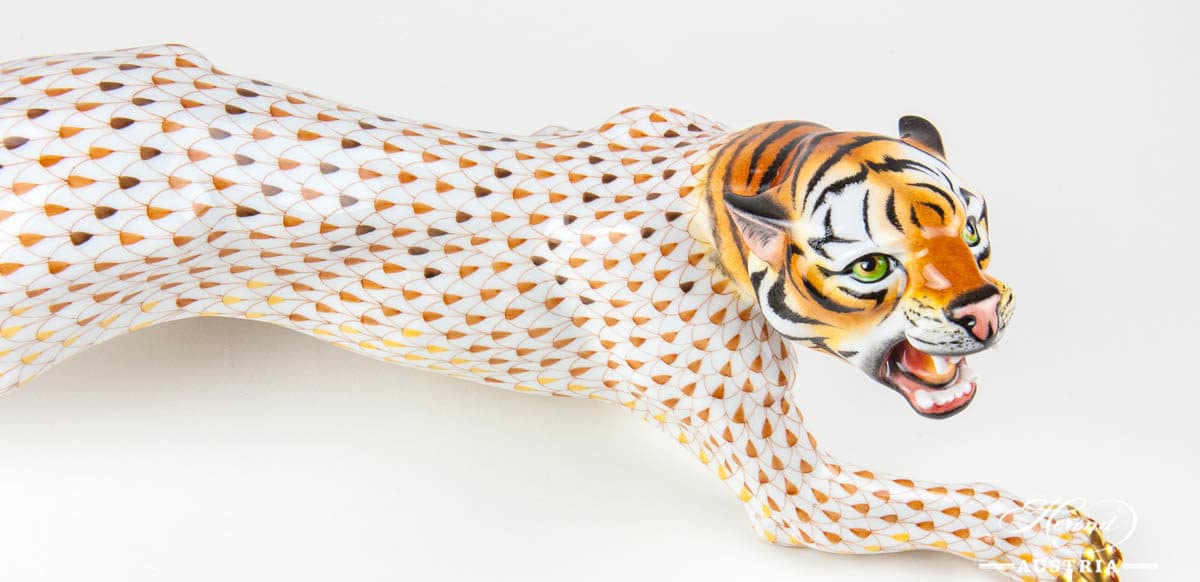 Herend-Tiger-Fishnet-Natural-Figurine
