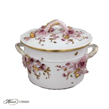 Cookie Jar w. flower applications - Limited Edition to 100 pcs.