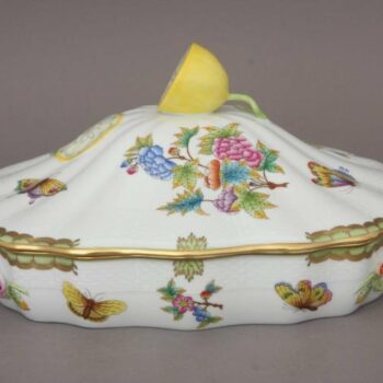 Vegetable dish, lemon knob- Queen Victoria