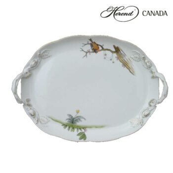 Oval Tray w. Handle - Dream Garden