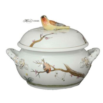 Soup tureen, dolphin knob - Dream Garden