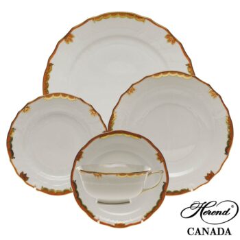 5 pcs. Place Setting - Princess Victoria Rust