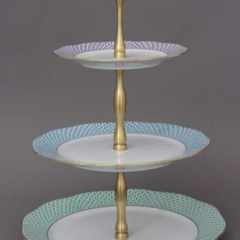 3 Tier Fruit Stand Herend Fishnet