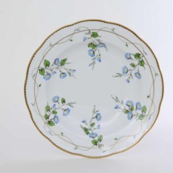 20504-0-00 NY Soup Plate This pattern is painted with the famous Nyon - Morning Glory decor. The Nyon - Morning Glory decor with 24 karat Gold is an ideal ornament for any Household or Office.
