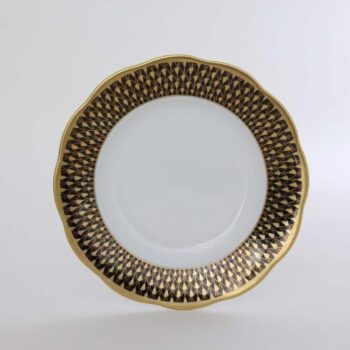 Bread & Butter Plate -  Black Gold Fish Scale