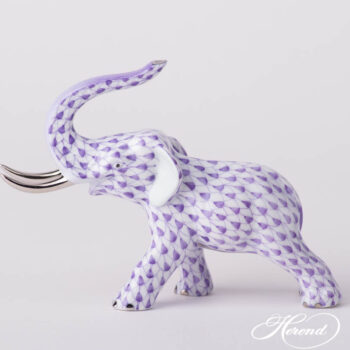 Elephant Animal Figurine - Fishnet Purple Lilac