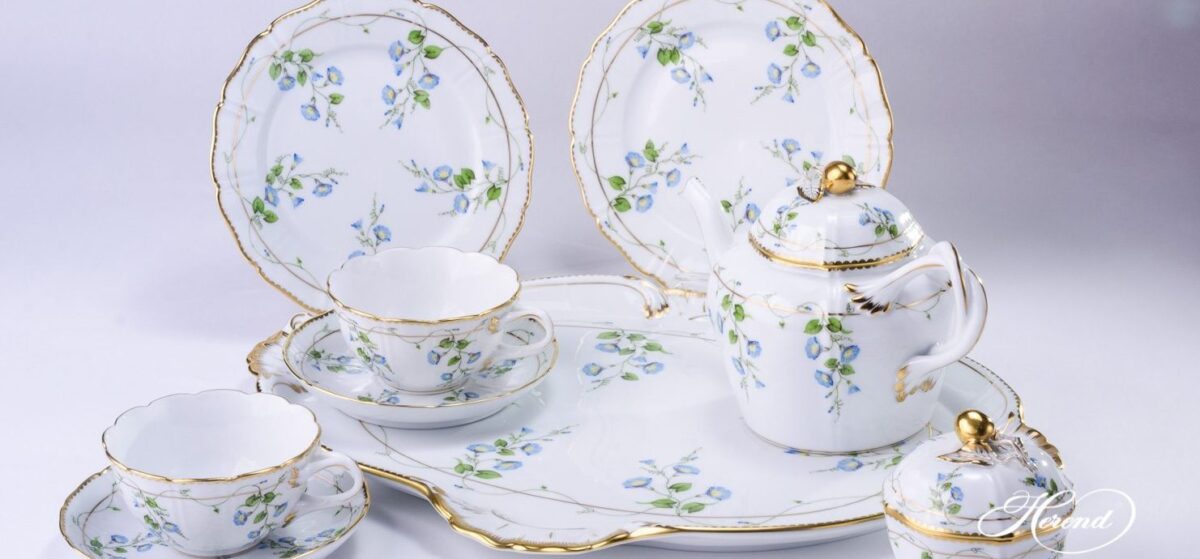 Herend Tea Set for 2 - Morning Glory / Nyon - Image 2