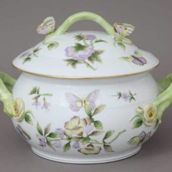 00022-2-02 EVICT1 Royal Garden by Herend Soup Tureen Butterfly Knob 4 QT William & Catherine