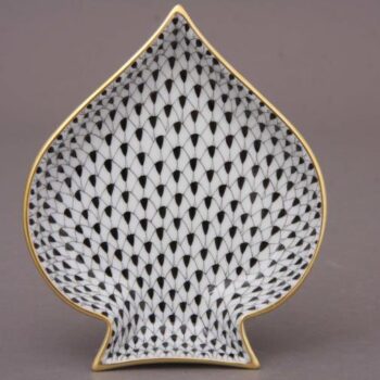 Herend Black Fishnet Spades Tray 07690-0-00 VHN