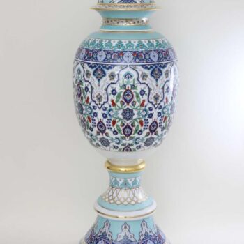 Blue Symphony - Numbered Edition Masterpiece Herend Vase with Button Knob