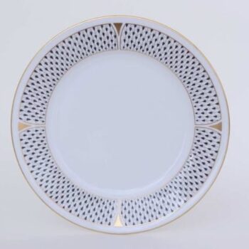 Herend Art Deco Black Dinner Plate 02524-0-00 VHNKN