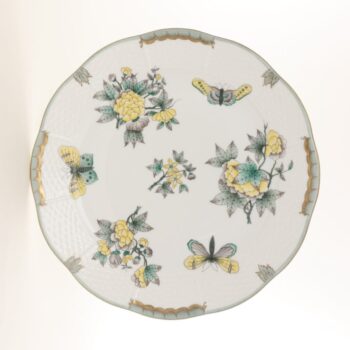 Herend Green and Yellow Queen Victoria Dinner Plate