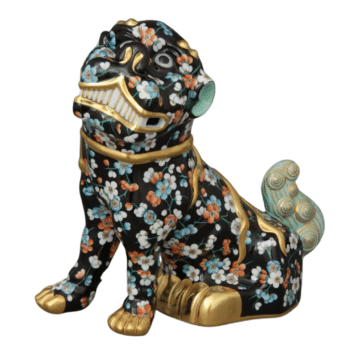 Herend-Porcelain-Fo-Dog-Red-Black-Plum-05308-0-00-PFNC