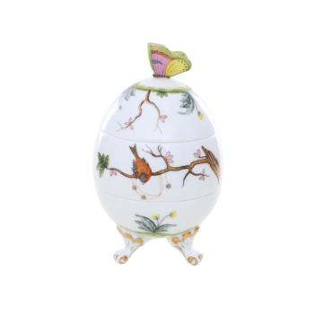 06045-0-17 REJA-X1-Herend-Egg-3-Parts-Box-Butterfly-Knob